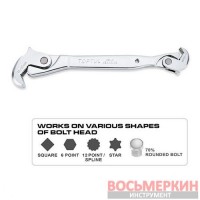 Ключ двусторонний универсальный самозажимной 8-32мм AEAX3A32 Toptul