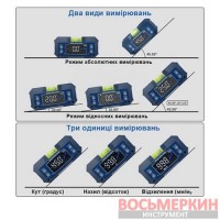 Цифровой многофункциональный измеритель уровня 4х90° 2 магнита PRO-5346 Protester