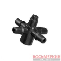 Крестовина разветвитель для эмиттеров и капельниц 4 мм DSK-5135L4 Bradas
