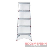 Стремянка алюминиевая двухсторонняя 5 ступеней высота 1100мм LT-1105 Intertool
