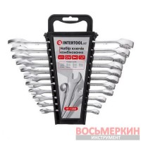 Набор ключей комбинированных 11 штук 7-19 мм Cr-V HT-1250 Intertool