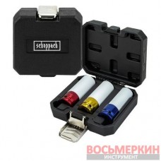 Набор головок глубоких ударных тонкостенных 1/2 3 предмета 6 гранные SCH-4035 Scheppach