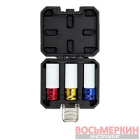 Набор головок глубоких ударных тонкостенных 1/2 3 предмета 6 гранные SCH-4035 Scheppach