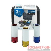 Набор головок глубоких ударных тонкостенных 1/2 3 предмета 6 гранные SCH-4035 Scheppach