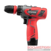 Дрель-шуруповерт аккумуляторная 12 В 30 Nm 0-350/0-1300 об/мин 0.8-10 мм литий-ион 1.5 Ач съемный патрон DT-0314 Intertool