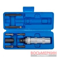 Отвертка ударная с набором бит 8 предметов F-5064D Forsage