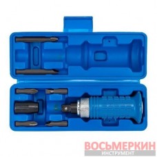 Отвертка ударная с набором бит адаптером и защитной ручкой 8 предметов 1/2 F-5064E Forsage