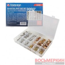 Заклёпки резьбовые алюминиевые и стальные 300шт F-36480 Forsage