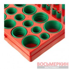 Комплект резиновых уплотнительных колец 419 единиц зеленые AT-5419 Intertool