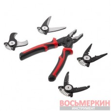 Плоскогубцы многофункциональные 5 в 1 сменные насадки кейс STORM NT-0115 Intertool