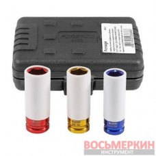 Набор головок ударных тонкостенных 3 предмета 1/2 6 гранных F-4032 Forsage