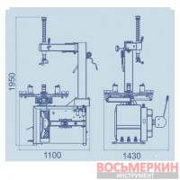 Полуавтоматический шиномонтажный станок 220В M806B Bright для мотоциклетных колёс
