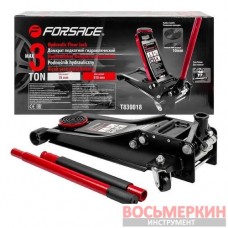 Домкрат 3т 75-510мм подкатной двухштоковый низкопрофильный с накладкой F-T830018(New)(27,90) Forsage