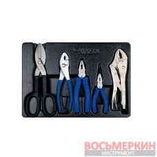 Набор инструментов 5 единиц в ложементе пассатижи пинцы ножницы 9-90205GN KingTony