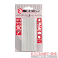 Комплект флуоресцентных клеевых стержней 7.4 мм х 100 мм 12 штук RT-1039 Intertool