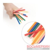 Комплект цветных клеевых стержней 7.4 мм х 200 мм 12 штук RT-1032 Intertool