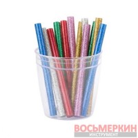 Комплект цветных перламутровых клеевых стержней 7.4 мм х 100 мм 12 штук RT-1033 Intertool