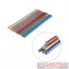 Комплект цветных перламутровых клеевых стержней 7.4 мм х 200 мм 12 штук RT-1034 Intertool