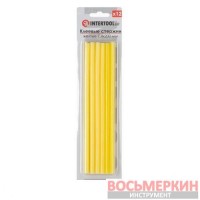 Комплект желтых клеевых стержней 7.4 мм х 200 мм 12 штук RT-1051 Intertool