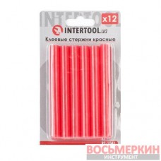 Комплект красных клеевых стержней 11.2 мм х 100 мм 12 штук RT-1041 Intertool