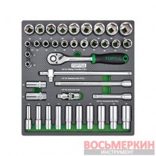 Набор инструмента 1/2 39 единиц в ложементе GEC3901 Toptul