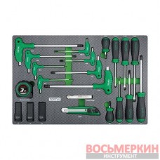 Набор инструмента комбинированный 22 единиц в ложементе GED2224 Toptul