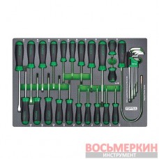 Набор инструмента комбинированный 31 единица в ложементе GED3102 Toptul