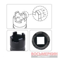 Головка 1/2 для клапана дизельной форсунки MAN Mercedes-Benz Scania JDEF1629 Toptul