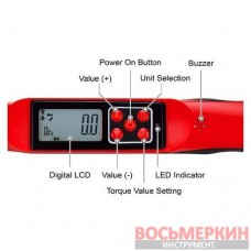 Ключ динамометрический цифровой 40-200Нм 1/2 x420мм DT-200B4 Toptul