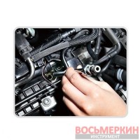Компрессометр дизельный профессиональный с набором переходников 37 единиц JGAI3701 Toptul