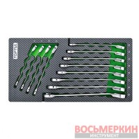 Набор ключей комбинированных с трещоткой реверсивных 8-19мм 12 единиц GEA0122 Toptul