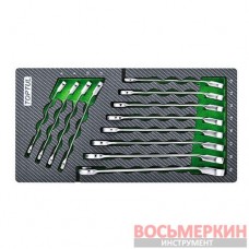 Набор ключей комбинированных с трещоткой реверсивных 8-19мм 12 единиц GEA0122 Toptul