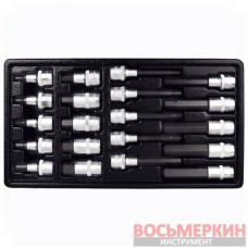Набор головок 1/2 с шестигранниками в ложементе 20 предметов T33225 Ampro