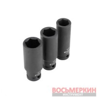 Набор головок ударных удлиненных 1/2 3 единицы 17, 19, 21 мм Cr-Mo STORM ET-8501 Intertool