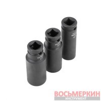 Набор головок ударных удлиненных 1/2 3 единицы 17, 19, 21 мм Cr-Mo STORM ET-8501 Intertool