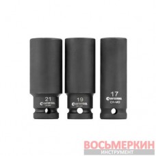 Набор головок ударных удлиненных 1/2 3 единицы 17, 19, 21 мм Cr-Mo STORM ET-8501 Intertool