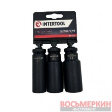 Набор головок ударных удлиненных 1/2 3 единицы 17, 19, 21 мм Cr-Mo STORM ET-8501 Intertool