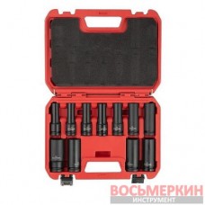 Набор головок ударных удлиненных 1/2 11 ед 10-24 мм Cr-Mo STORM ET-8505 Intertool