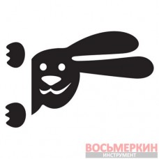 Наклейка Заяц на борту черная 15 см х 10 см 56991