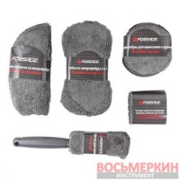 Набор аксессуаров из микрофибры для мойки автомобиля 9 предметов F-JB9CCS Forsage