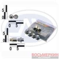 Набор секреток колесных 12 x 37,5 шаг 1.5 2 ключа 6 предметов 436445 Н2 (X2) WALLINE 52042