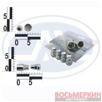Набор секреток колесных 14 x 35 шаг 1.5 2 ключа 6 предметов 416448 Н2 WALLINE 52046