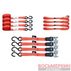 Набор стяжных ремней с храповым механизмом 4 шт 680 кг TRZD-RL Torin