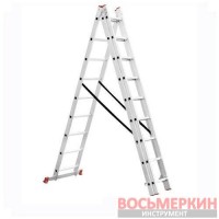 Лестница алюминиевая 3 секции ун-я расклад. 3*9ступ. 5.93м LT-0309 Intertool