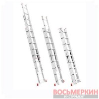 Лестница алюминиевая 3 секции ун-я расклад. 3*9ступ. 5.93м LT-0309 Intertool