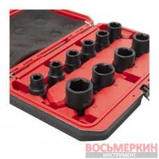 Набор головок ударных 1/2 10 единиц 10-24 мм Cr-Mo STORM ET-8503 Intertool