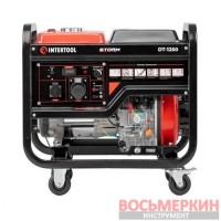 Генератор дизельный 5,0/5,5 кВт 230 В бак 12,5 л электро/ручной старт медная обмотка STORM DT-1250 Intertool