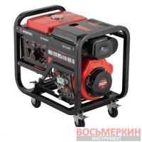 Генератор дизельный 7,0/7,5 кВт 230 В бак 12,5 л электро/ручной старт медная обмотка STORM DT-1275 Intertool