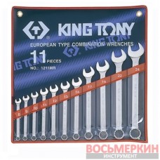 Набор ключей комбинированных 11 единиц от 8 мм до 24 мм 1211MR King Tony