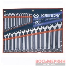 Набор ключей комбинированных 26 единиц от 6 мм до 32 мм 1226MR King Tony